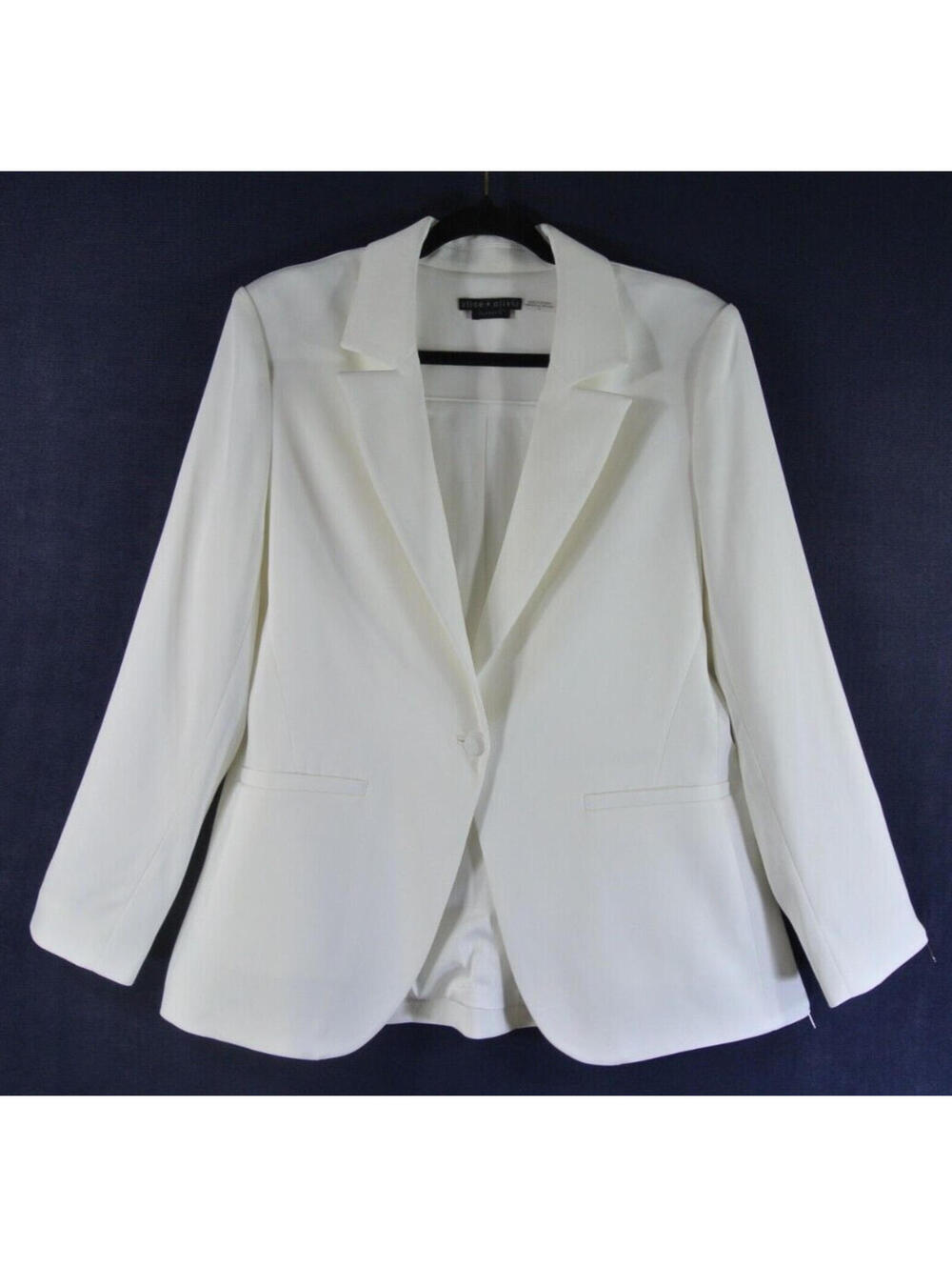 NEW, Alice + Olivia Fitted Blazer in Off White Sz 14 #SJ2245 - Picture 4 of 13